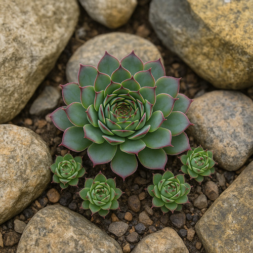 Sempervivum chicks and hens - sempervivum,