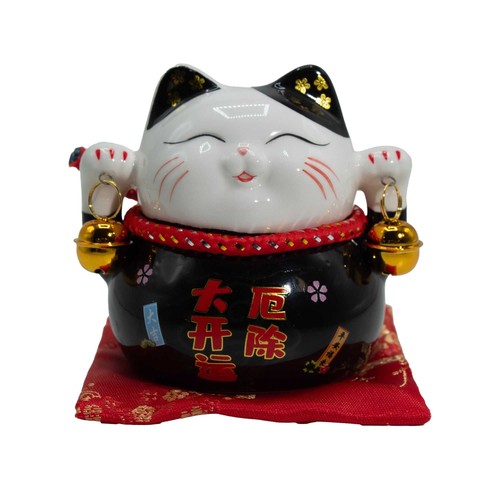 Black lucky waving chinese - black, cat