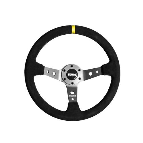 Deep dish suede steering wheel - deep,