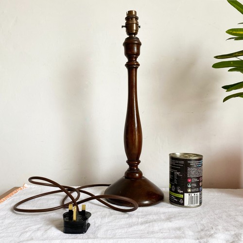 Vintage turned dark wood - turned,