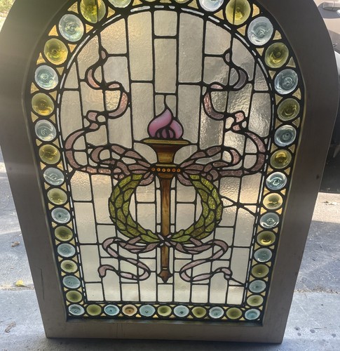 Nice arched stained glass