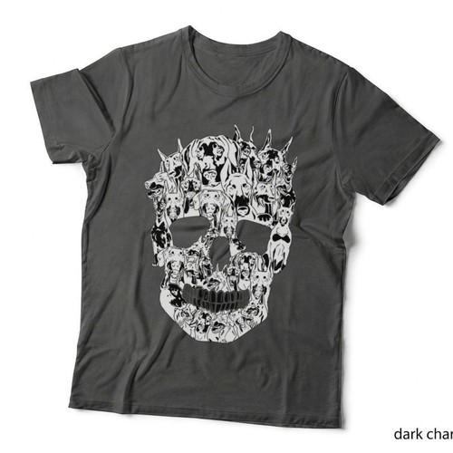 Funny dog lover doberman skull - dog,