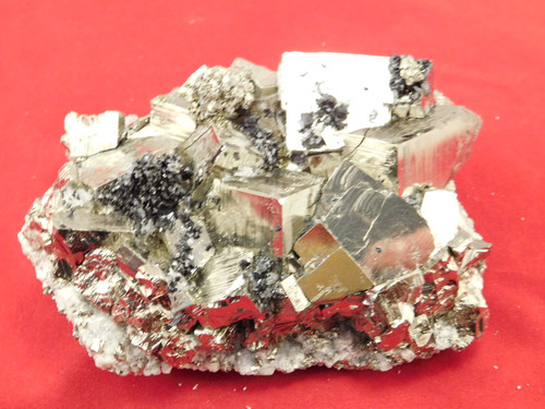 Big pyrite crystal cube - pyrite,