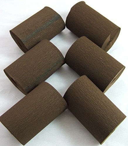 Dark brown wide crepe paper - 6,