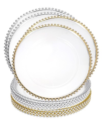 6pcs charger plates with - 6pcs,