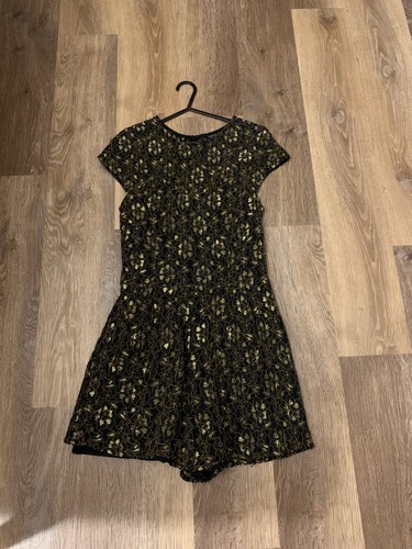 Topshop size gold - black, lace
