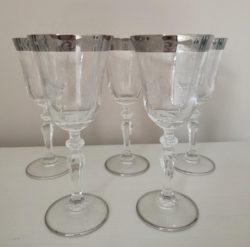Vintage etched wine glasses