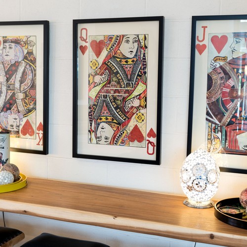 Set black framed wall - framed,