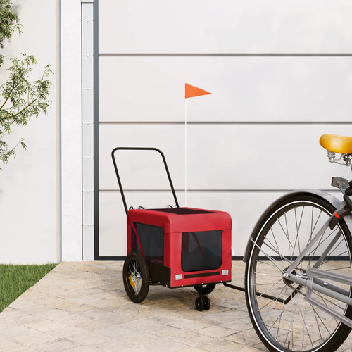 Walplus pet bike trailer red - pet,