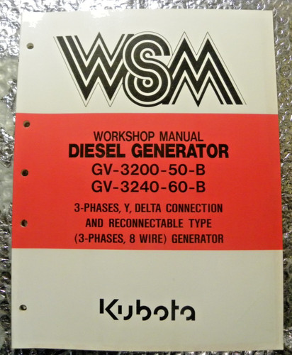 Wsm kubota workshop manual - kubota,