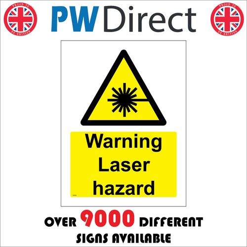 Sign warning laser hazard - warning,