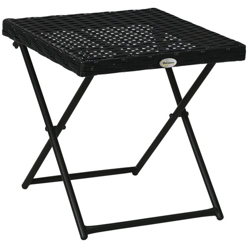 Outsunny folding square rattan - square,