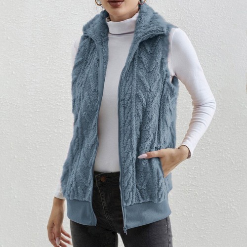 Women pocket gilet - full, zip