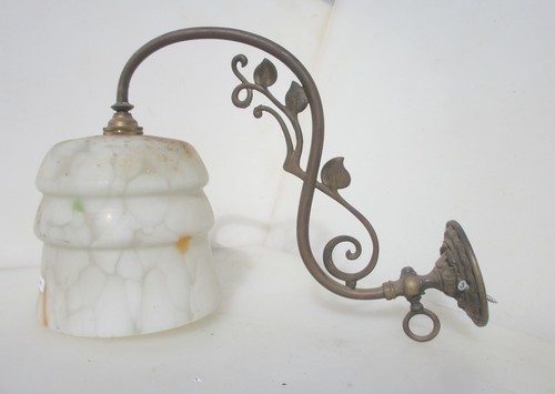 Victorian brass gas wall light - victorian,