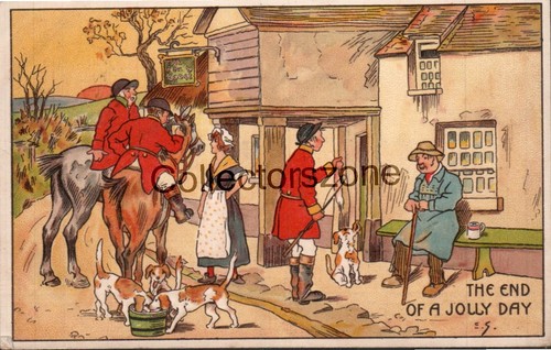 1903 fox hunt hounds - fox, &