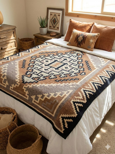 Navajo artisan tapestry throw - navajo,