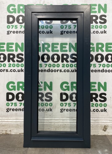 Grey aluminium casement window - casement,