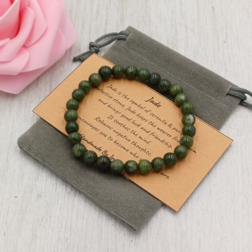 Green jade bracelet - green, (nephrite)