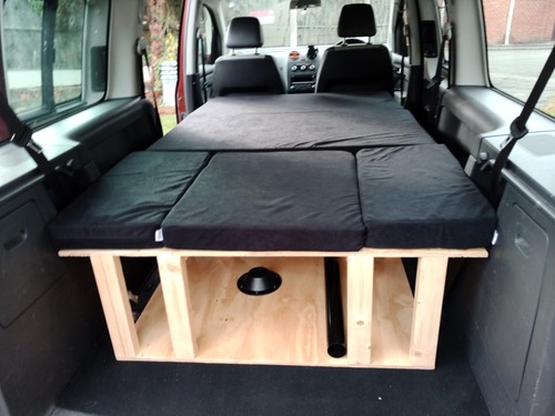 Campervan bed and table - campervan,