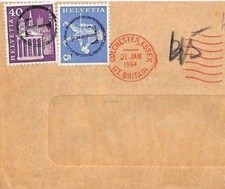 Underpaid swiss mail 1964 - gb,