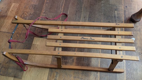 Vintage wood sledge - vintage,