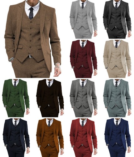 Mens piece herringbone wool - 3,