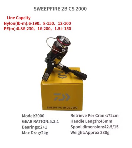 Daiwa sweepfire 2000 - sweepfire, 2b