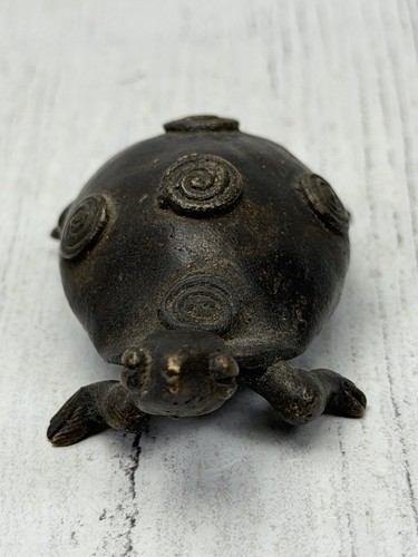 Antique bronze turtle talisman - antique,