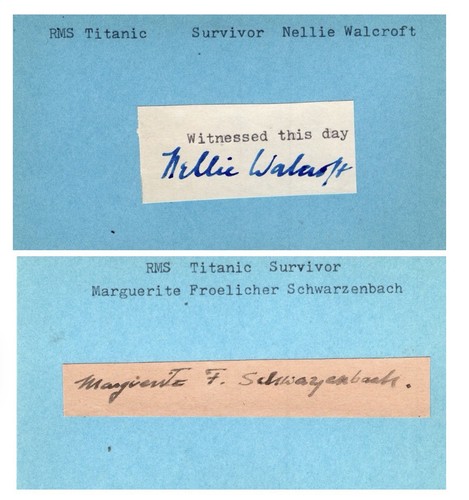 Rms titanic survivor lot - titanic,