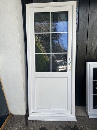 White upvc door and frame - door,