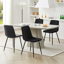 Velvet dining chairs - 4x,