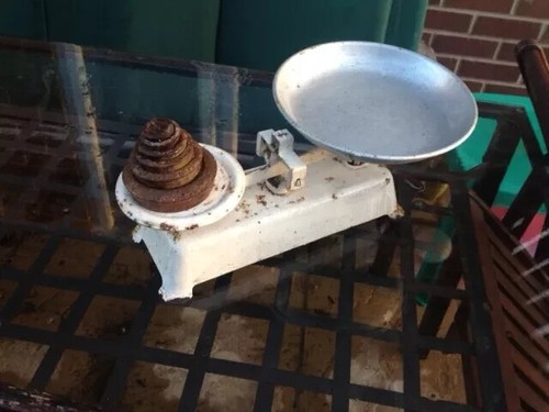 Vintage kitchen scales with