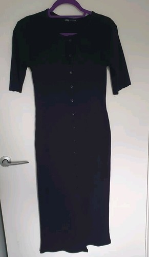 Zara black knit - black, long