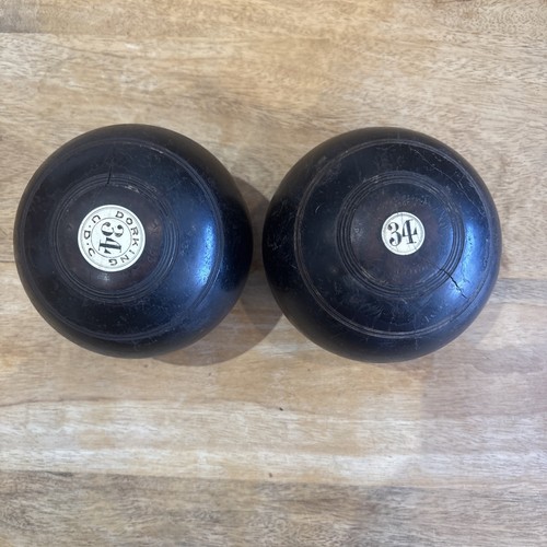 Set two wooden lawn bowls - two,