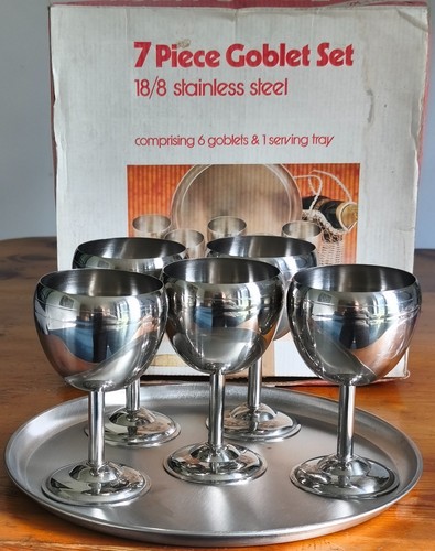 Vintage set stainless - 6,