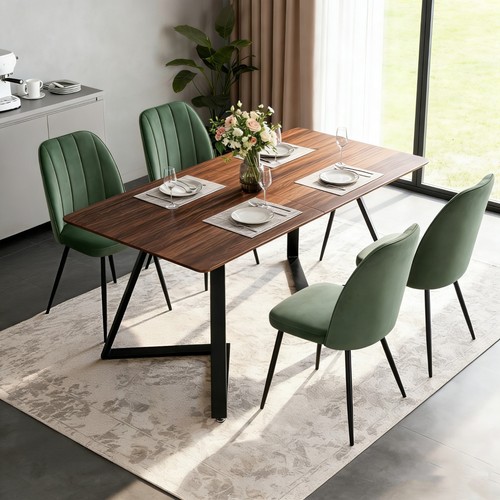 Brown wooden dining table - brown,