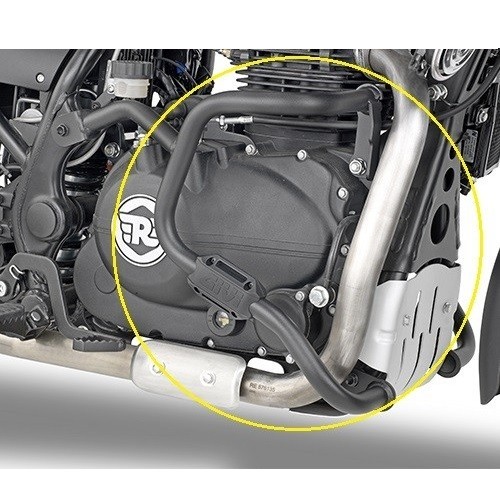 Tubular crash bar 25mm black - tubular,