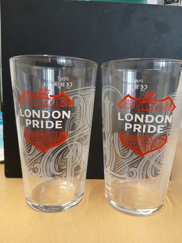 London pride pint glasses - london,
