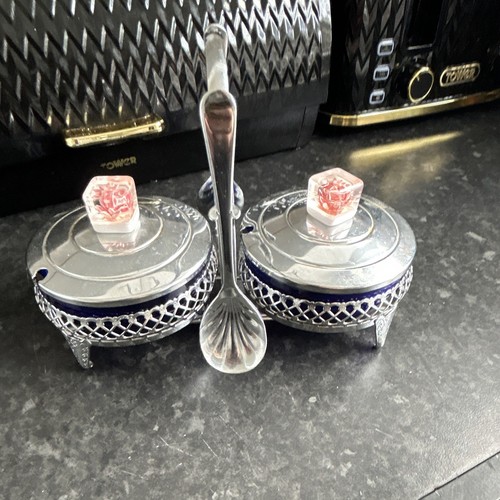 Epns silver plate condiment - plate,