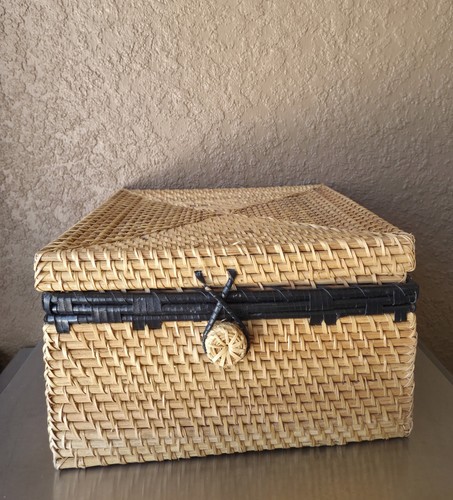 Stunning woven wicker storage - woven,