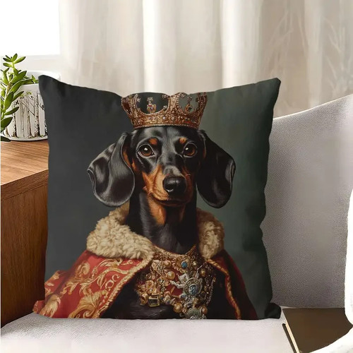 Royal dachshund cushion cover - dachshund,