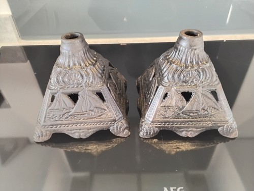 Pair victorian cast iron - pair,