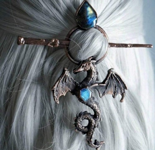 Dragon hair clip - hair,