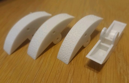 Bayko white polystyrene curved