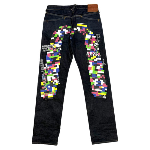Evisu pixel diacock logo jeans - pixel,