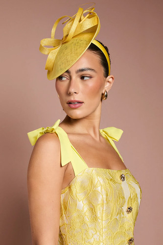 Coast lemon fascinator - fascinator, womens