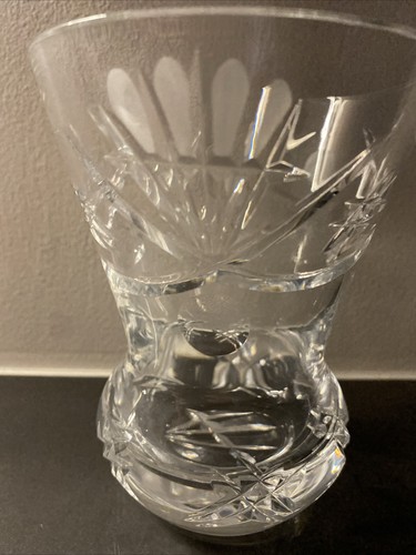 Crystal cut glass vase 13cm - glass,