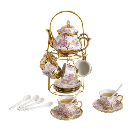 Piece purple ceramic tea - 20-piece,