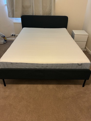 Ikea bed frame and mattress - bed,