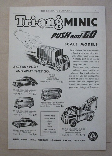 Tri ang minic - tri-ang, 1950's